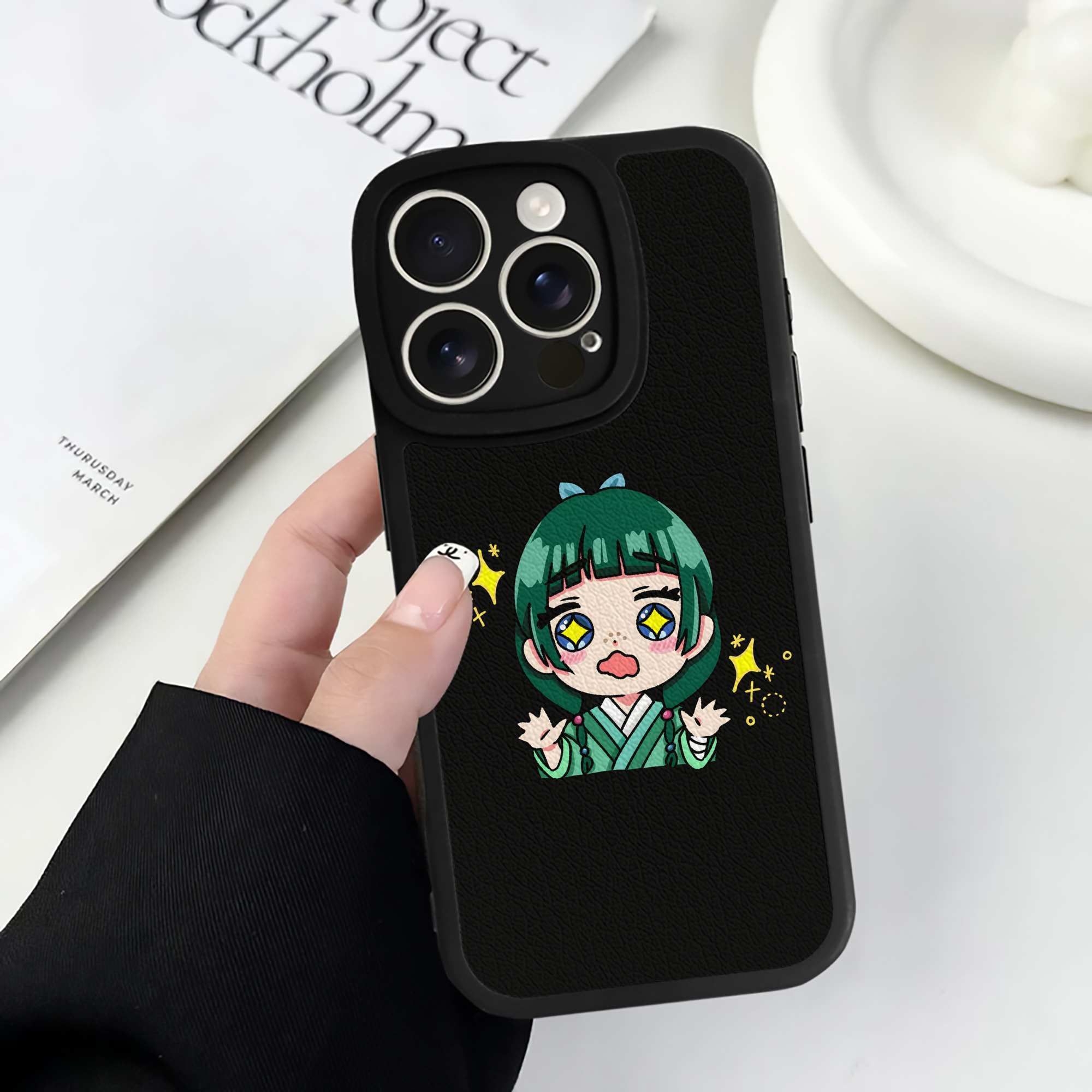 （画像用） 薬屋のひとりごと The Apothecary Diaries 【iPhone 16シリーズ対応】シリコンスマホケース（レザー調） 材質：シリコン
